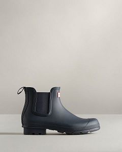 Hunter Original Miesten Original Chelsea Boots Laivastonsininen | Suomi-74510