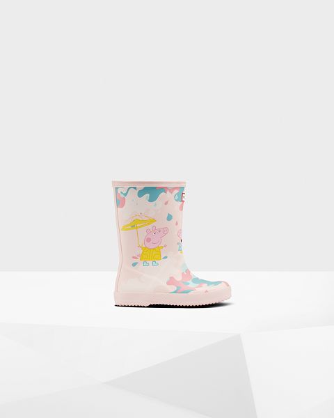 Hunter First Peppa Pig Muddy Puddles Lasten Kumisaappaat Pinkki | Suomi-37295