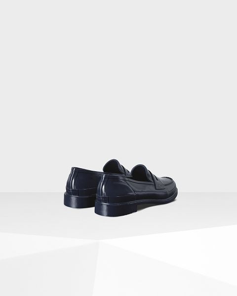 Hunter Gloss Penny Naisten Loaferit Laivastonsininen | Suomi-82791