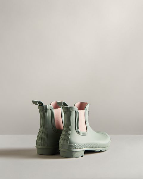 Hunter Original Naisten Original Chelsea Boots Vihreä Pinkki | Suomi-84076