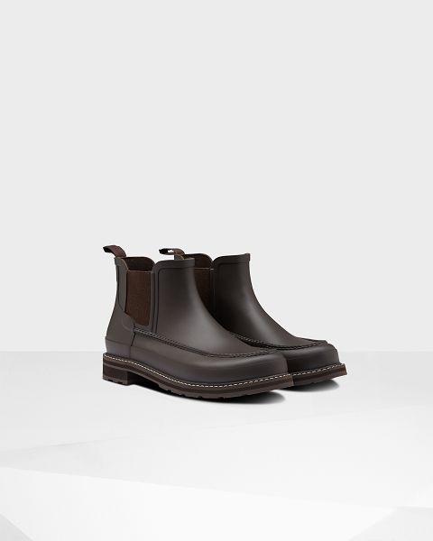 Hunter Refined Moc Varvas Miesten Chelsea Saappaat Ruskea | Suomi-89265