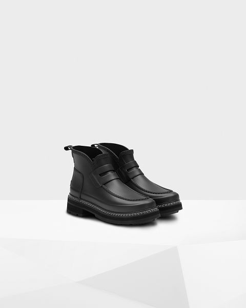 Hunter Refined Stitch Detail Loafer Naisten Nilkkurit Mustat | Suomi-83546